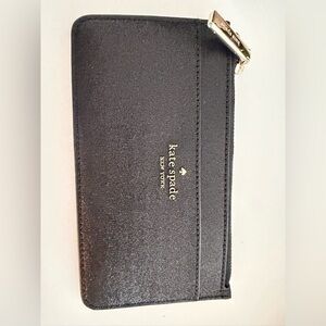 Kate Spade Black Shimmering Slim Wallet